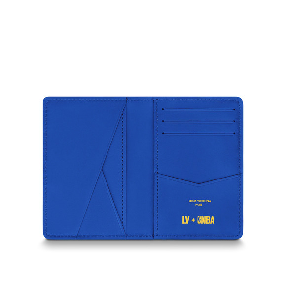 Louis Vuitton NBA Blue Taurillon Leather Monogram Logo Pocket Organizer Wallet - Picture 6 of 9